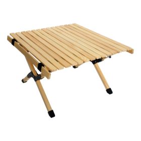 Portable Foldable Outdoor Picnic Table - Natural Beech Wood Camping Table With X-Frame Design -Small Sizes