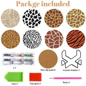 8Pcs Rhinestones Art Coasters