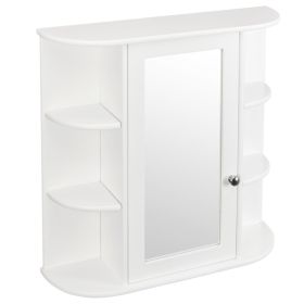 White Paint Surface Density Board, 1 Mirror Door, 3 Layers On Each Side, Bathroom Wall Cabinet