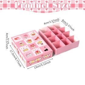 15PCS Bakery Gift Boxes With Dividers 12 Cell Paper Gift Box
