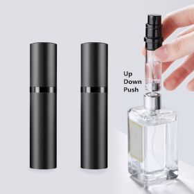 2pcs 5ml Empty Perfume Spray Bottle Portable Mini Refillable Fragrance Atomizer Travel Container Black Fragrance Refill Bottle Fine Mist Bottom Fillin