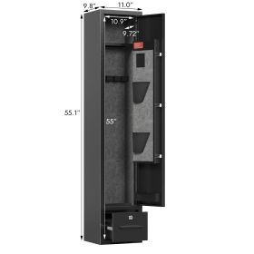 4 - Gun Capacity Rifle Safe. Holds Rifles, Pistols, Shotguns. Digital Lock For Quick Access. Removable Shelf. Special Gun Rack For Scoped Rifles. Plus