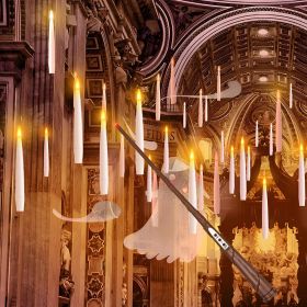 12 PCS Magic Hanging Candles with Wand Remote