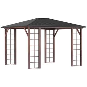 Gazebo With Galvanized Steel Roof  Swiship-Ship Prohibited By WalMart Original