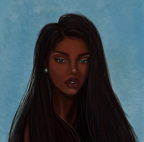 Art Design Graffiti Art Hip Hop African Girl with Black Hair Big Earring with Modern Building Shower Curtain for Bathroom Decor (Option: 2 style-180x200cm)