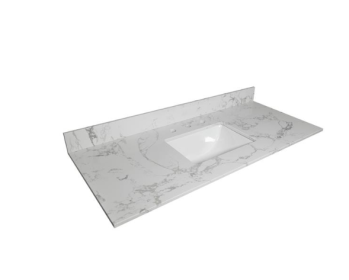 Stone Bathroom Countertop (Color: White)