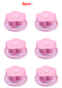 Float Filter For Washing Machine Hair Remover (Option: Pink-6 pcs)