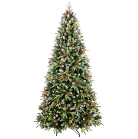 4ft PE PVC Tree Red Fruit 35pcs Pine Cone 35pcs (Option: 7feet PVC hard velvet t)