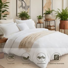 Three-piece Bedding Set With Solid Color Quilt Cover And Pillowcase, Three-piece Bedding Set - Super Soft Microfiber Hotel Series - Brushed Super Soft (Option: 229cmX229cm)