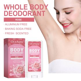 OceAura Whole Body Deodorant, Rose Fragrance Naturally Refreshing Lighten Underarm Odor Lasting Fragrance (Option: 4PCS)