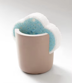 Diatom Mud Sponge Rack Kitchen & Bathroom Sink Caddy For Sponges Scrubbers (Color: Brown)