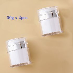 3pcs Vacuum Press-type Face Cream Bottle Liquid Leak-proof Container Dispenser Cosmetic Lotion Top Press-type Filling Bottle (Option: 50g 2pcs)