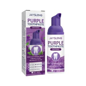 Jaysuing Purple Tooth Whitening Toothpaste, Brightens Teeth Cleans Stains And Relieves Bad Breath Beautiful Teeth Toothpaste (Option: 4PCS)