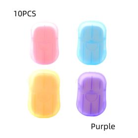 Disposable Hand Soap Paper (Option: Purple 10PCS)