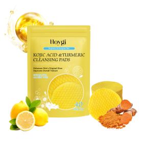 Hoygi Turmeric Acid Cleansing Pad Facial Skin Pore Cleansing, Makeup Remover Gentle Exfoliating Cleansing Pad (Option: 3PCS)