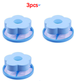 Float Filter For Washing Machine Hair Remover (Option: Blue-3pcs)