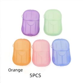 Disposable Hand Soap Paper (Option: Orange 5PCS)