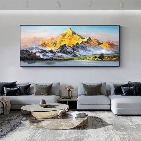 Hand Painted Oil Painting Large Landscape Oil Painting Original Mountain Canvas Painting Abstract Painting Modern Art Acrylic Painting Living Roo (Style: 01, size: 75x150cm)