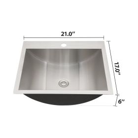 Brushed Nickel Stainless Steel Undermount Bathroom Sink With Pop-Up Drain, Easy To Clean, Durable, Noise-Reducing (Option: 2117IN)
