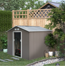 Outdoor Garden Storage Shed Tool House (Option: Gray)