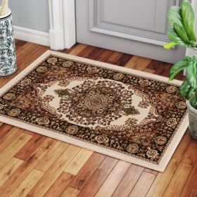 Manchester GC HER5007 Red 2 Ft. X 3 Ft. Area Rug (Option: Ivory Multi)