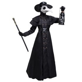 Halloween Medieval Steam Punk Plague Doctor Costume Beak Crow Long Mouth Mask (Option: Style 1-XXXL)